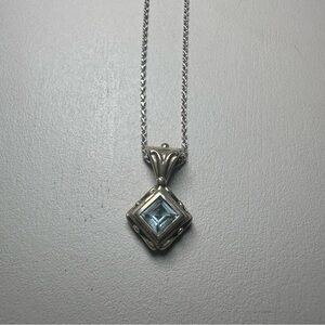 Ross-Simons Silver Necklace with Blue Gemstone